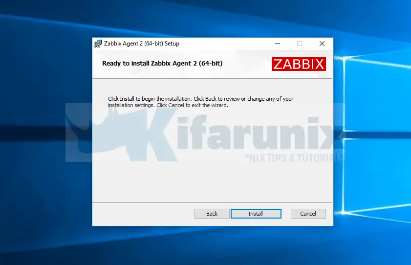WindowsシステムにZabbixエージェントをインストールする